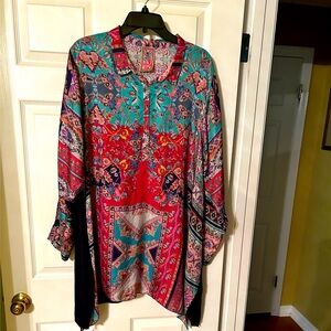 Johnny Was 100% silk tunic